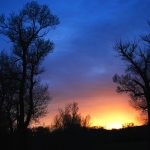 Mit dieser Abendstimmung begruesst uns Wyoming!