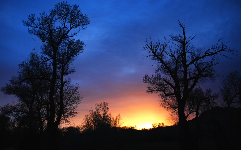 Mit dieser Abendstimmung begruesst uns Wyoming!